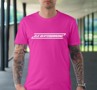 Tričko ZLE skateboarding (pink/white)